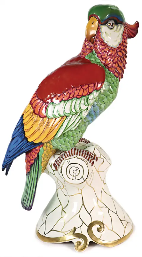 Perroquet, céramique