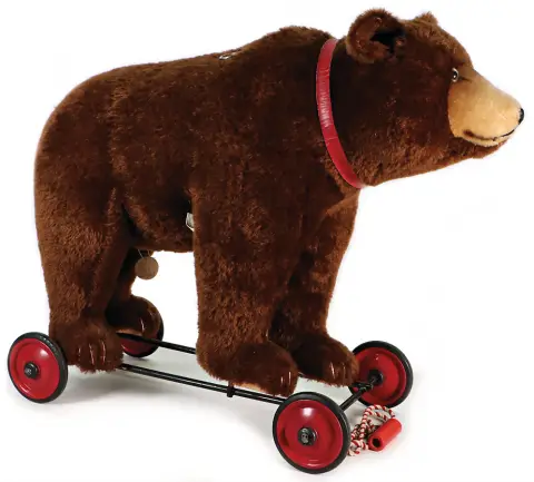 Steiff – ours Steiff sur roulettes à pneus caoutchouc