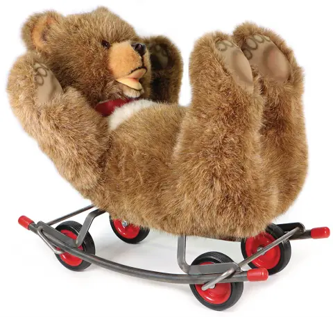 Steiff – ours chevauchable Steiff couché sur le dos