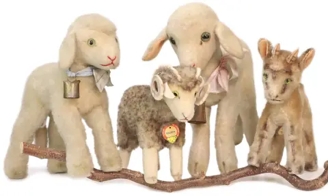 Steiff – 4 pièces, animaux Steiff