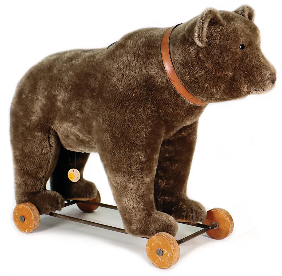 STEIFF – Ours sur roulettes en bois