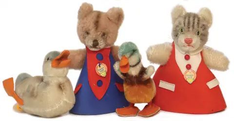 Steiff – 4 pièces, 2 x Betthupferl