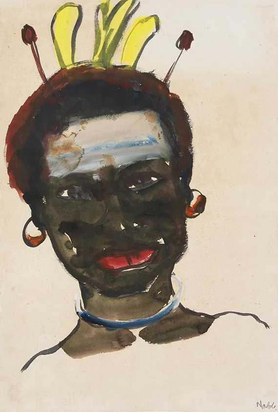 Emil Nolde, Muotokuva uusiguinealaisesta miehestä (päähineen kanssa)