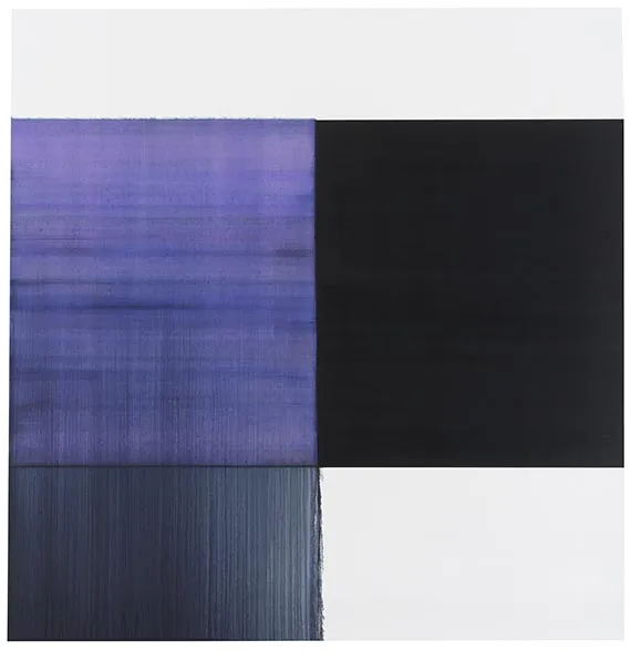 Callum Innes, Exposed Painting Blue Violet