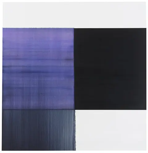 Callum Innes, Exposed Painting Blue Violet