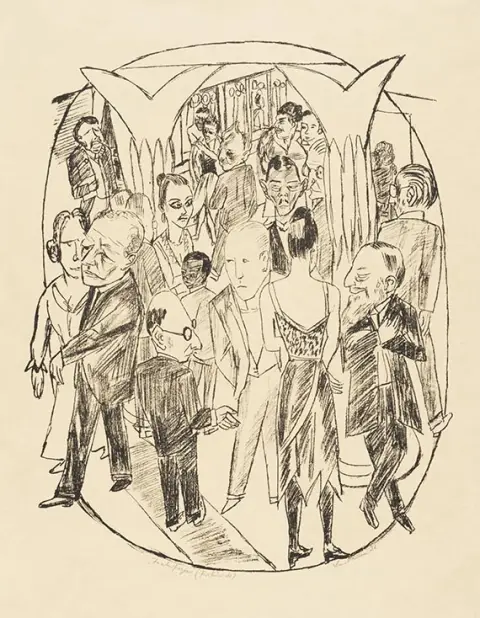 Max Beckmann, Theaterfoyer, 1922