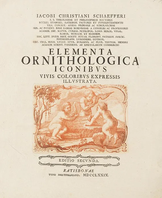 Jacob Christian Schaeffer, Elementa ornithologica iconibus vivis coloribus expressis illustrata