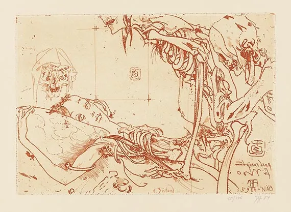 Horst Janssen, Mappe: Post scriptum (14 Blatt)