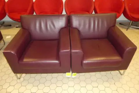 2x Walter Knoll - आर्मचेयर, वाइन रंग