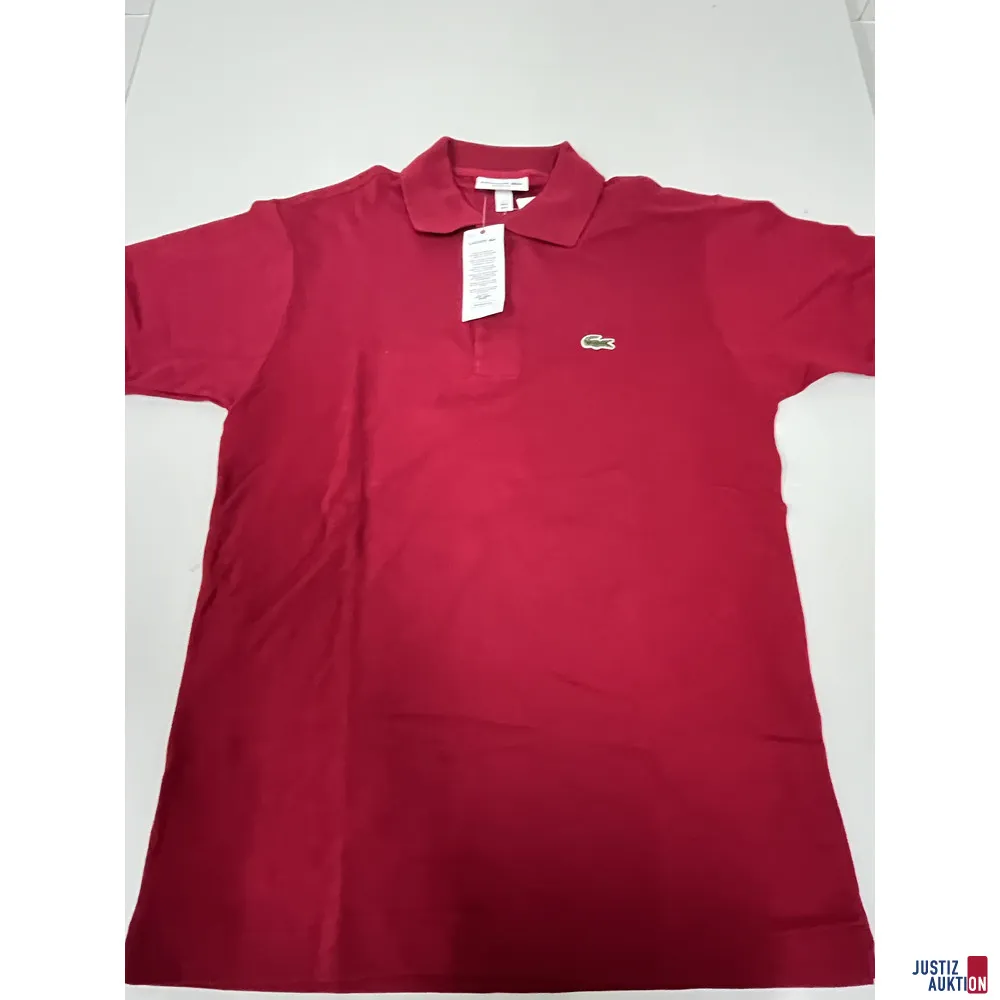 Lacoste polo maat S rood