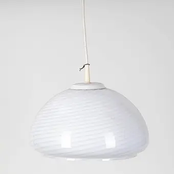 Murano 吊灯，所谓 swirl 玻璃，1970年代。