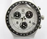 Swatch Irony Chrono“Adrenaline”(YCS4001)，1998年，石英机芯运行，有使用痕迹，直径约4厘米