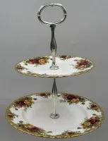 Etazera "Royal Albert" Country Rose, visina 24 cm