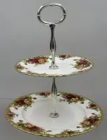 Etazera "Royal Albert" Country Rose, visina 24 cm