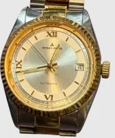 Jaques Lemans automatic watch, steel/gold, movement working, D 3.5 cm