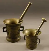 Dos morteros de dos asas, Biedermeier circa 1820, alemán