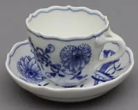 Taza de moca Meissen con marca de espadas, 1924-36, alemana