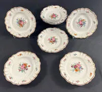 Seis platos decorativos silesios, segunda mitad del siglo XIX