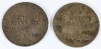 2 mala srebrna novca, 1 novi groš 1849/51, Saska