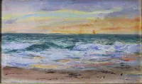 Peintre allemand du Nord du 20e s., voiliers en mer