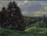 Peintre paysagiste allemand du 20e s., paysage du Harz