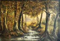 Artiste inconnu du 20e s., paysage du Harz avec ruisseau