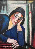 D'après Armand Schönberger 1885-1974, jeune femme pensive