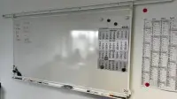 1 valkotaulu ohjauskiskolla