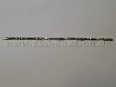 1 bransoleta z kamieniami – białe złoto 585 – ok. 20 cm