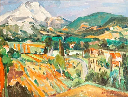 TOM HOPS (1906-1976). Paisaje de montaña.