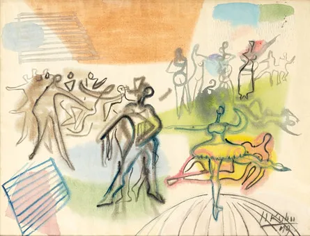 HANS KUHN (1905-1991). Parejas bailando.