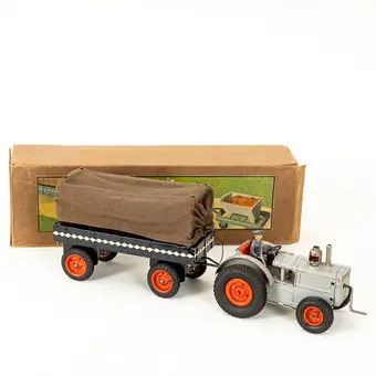 GAMA. Traktor s prikolicom, 1950-1960-ih, uklj. originalno pakiranje.