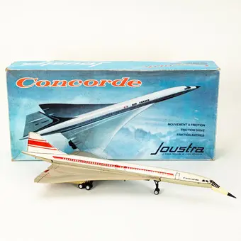 JOUSTRA. Avión de juguete Concorde, Francia, años 1960/1970.