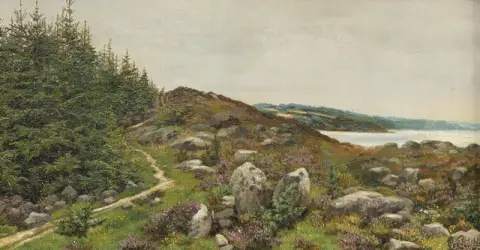 EMMA AUGUSTE LÖFFLER (1843-1929). منظر ساحلي دنماركي.