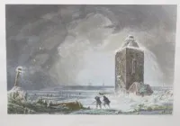 Metszet, vihardagály Neuwerknál, keretezett/üveg, keretméret 26 x 32 cm
