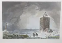 Metszet, vihardagály Neuwerknál, keretezett/üveg, keretméret 26 x 32 cm
