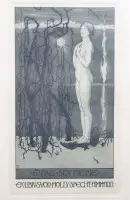 Guido BALSAMO STELLA (1882-1941), Molly Specht-Ammann (1911) ex libris, rézkarc, jól keretezve/üveg, kerettel 39,5 x 26 cm