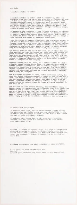 Hajo Bode. Az anyag elemi építőkövei. 1959