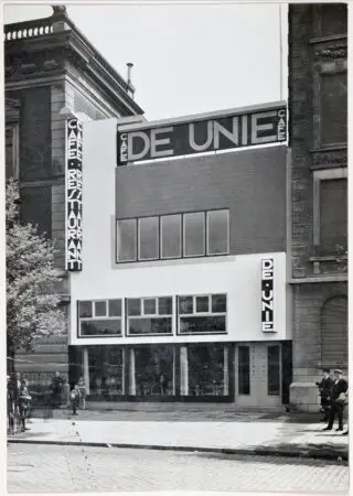 Evert Marinus van Ojen. Cafe Unie Rotterdamban, építé…