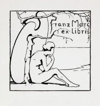 Franz Marc. Exlibris Franz Marc. – Ex libris Paul Marc.