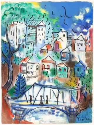 Heinz Trökes. Cím nélkül (A híd). 1945