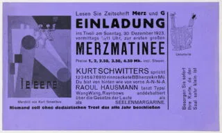 Kurt Schwitters. Meghívó a Tivoliba […] az első gr…