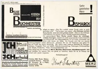Kurt Schwitters. Tisztelt Uram! Bismarck. 1926
