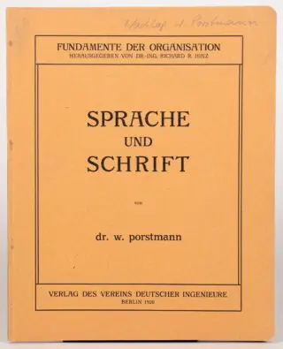 Bauhaus – W[alter] Porstmann. Nyelv és írás. 1920