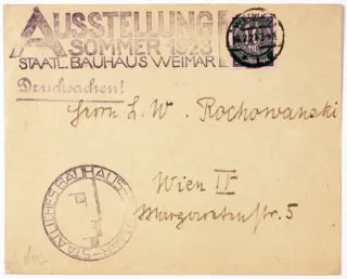 包豪斯 – 带有两枚包豪斯印章的信封。1923
