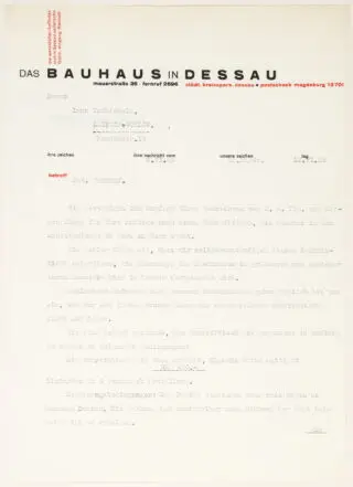 Bauhaus – László Moholy-Nagy. Levélpapír »Das Bauhaus i…«