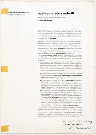 Bauhaus – Jan Tschichold. noch eine neue schrift. 1930
