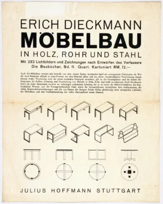 Bauhaus – Erich Dieckmann. Møbelbygning. 1931