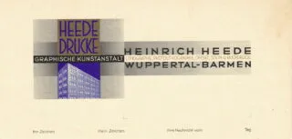 Hét »Letterheads« a Heinrich Heede cégtől Wuppe…
