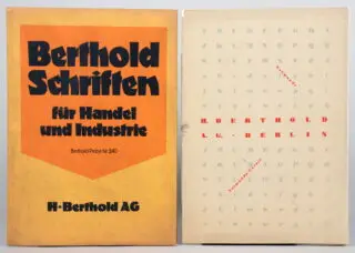 Bauhaus – Herbert Bayer. Berthold betűtípusok kereskedelmi célra…
